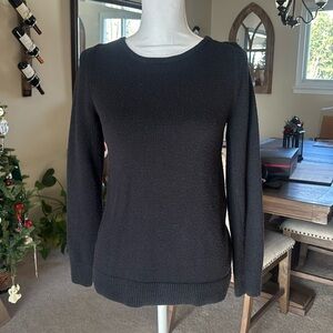 Black LOFT twist back sweater, size Medium
